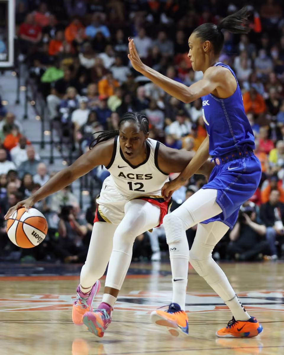 Chelsea Gray in a Las Vegas Aces uniform